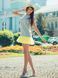 Constructor-dress gray Airdress with removable lemon skirt