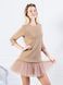Constructor-dress camel Airdress with removable latte skirt