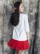 Constructor-dress white Airdress with removable red skirt