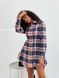 Shirt-dress Boyfriend's Tyu-Tyu! XS milk in red-navy blue tartan