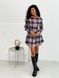 Shirt-dress Boyfriend's Tyu-Tyu! XS milk in red-navy blue tartan