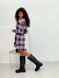 Shirt-dress Boyfriend's Tyu-Tyu! XS milk in red-navy blue tartan