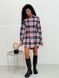 Shirt-dress Boyfriend's Tyu-Tyu! XS milk in red-navy blue tartan