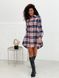 Shirt-dress Boyfriend's Tyu-Tyu! XS milk in red-navy blue tartan