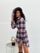Shirt-dress Boyfriend's Tyu-Tyu! XS milk in red-navy blue tartan