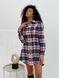 Shirt-dress Boyfriend's Tyu-Tyu! XS milk in red-navy blue tartan
