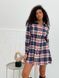 Shirt-dress Boyfriend's Tyu-Tyu! XS milk in red-navy blue tartan