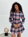 Shirt-dress Boyfriend's Tyu-Tyu! XS milk in red-navy blue tartan
