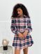 Shirt-dress Boyfriend's Tyu-Tyu! XS milk in red-navy blue tartan