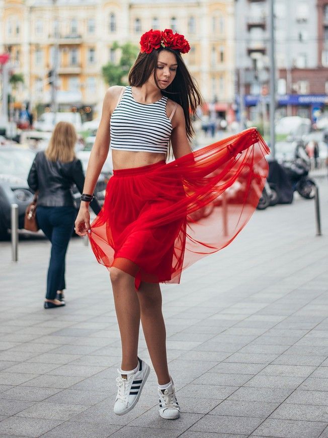 Спідниця-пачка AIRSKIRT CASUAL Червона міді
