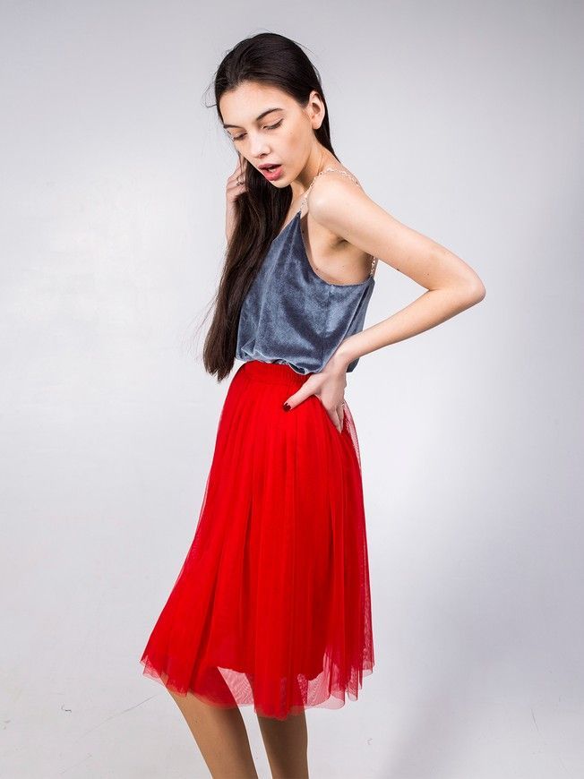 Спідниця-пачка AIRSKIRT CASUAL Червона міді