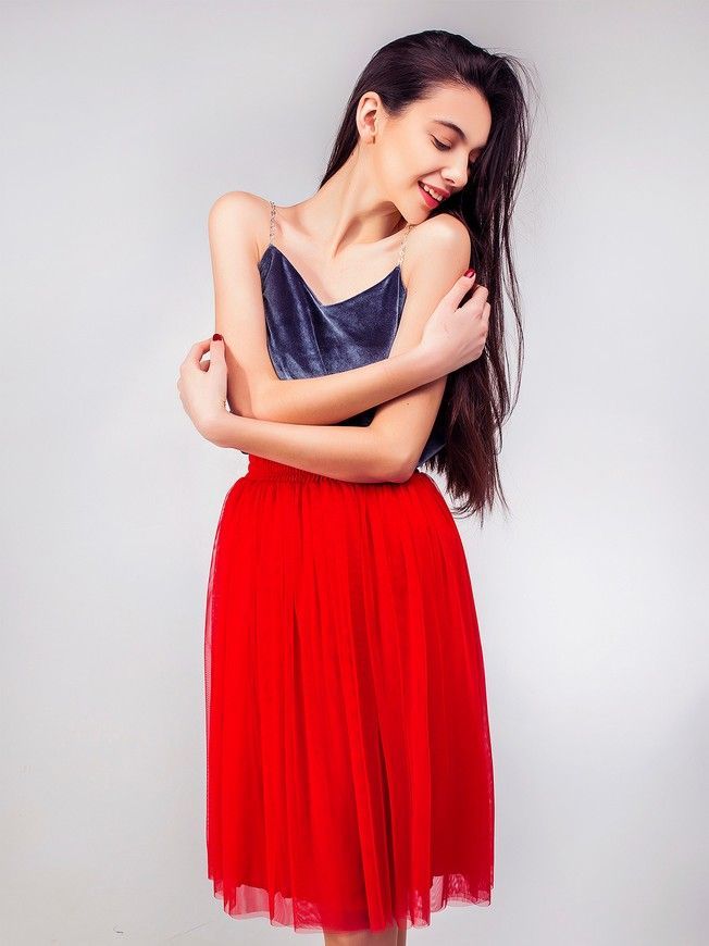 Спідниця-пачка AIRSKIRT CASUAL Червона міді