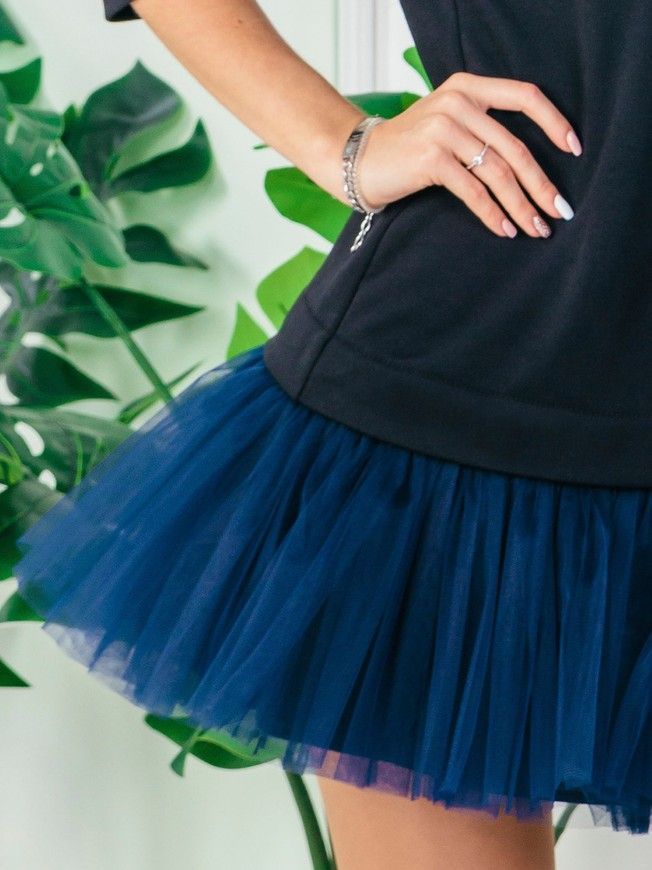 Знімна спідничка до сукні-конструктора AIRDRESS Тю-Тю! XXS темно-синя