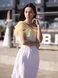 White mini sundress with lemon tulle ruffles