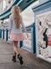 Constructor-dress gray Airdress with removable blush pink skirt