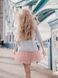 Constructor-dress gray Airdress with removable blush pink skirt