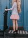 Constructor-dress gray Airdress with removable blush pink skirt