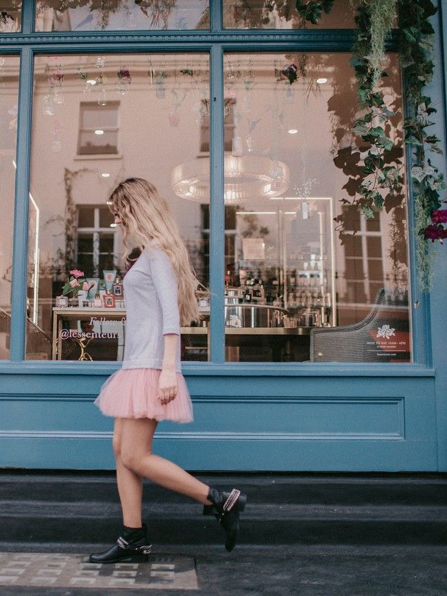 Constructor-dress gray Airdress with removable blush pink skirt