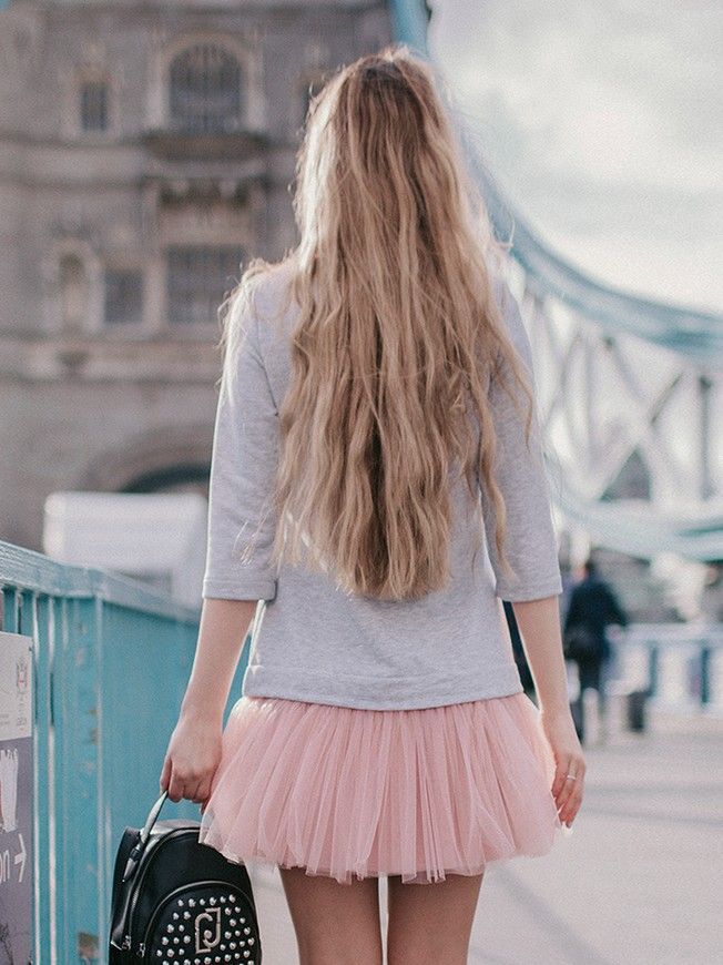 Constructor-dress gray Airdress with removable blush pink skirt