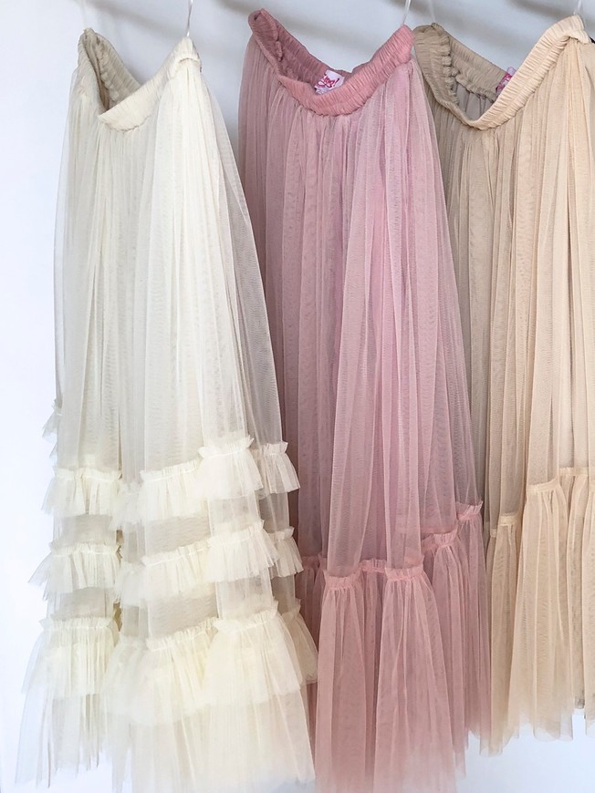 Непышная юбка-пачка с воланом AIRSKIRT Розовая пудра