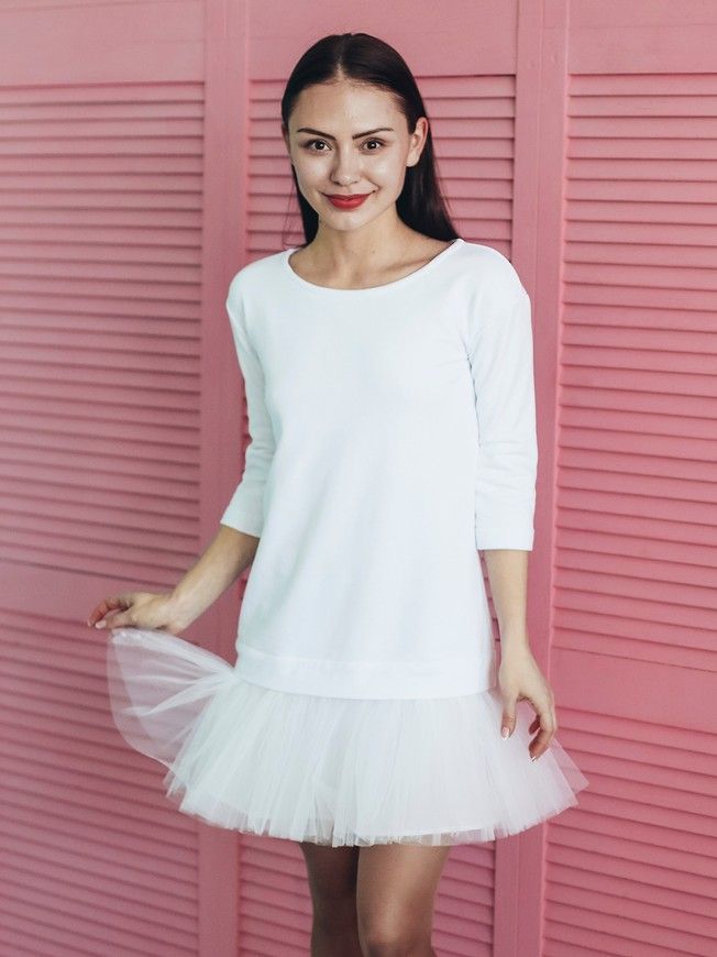Сукня-конструктор AIRDRESS біла зі знімною білою спідницею