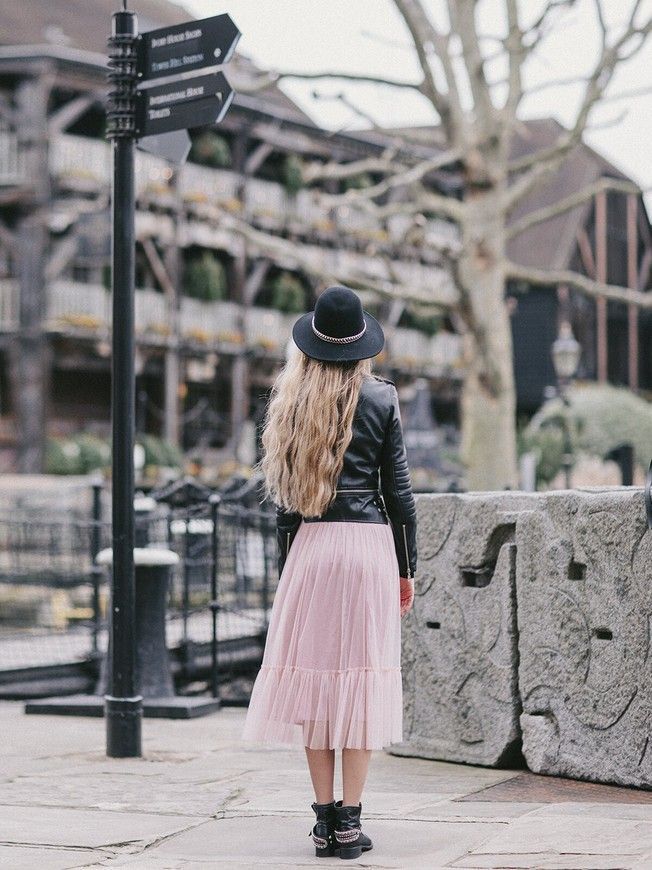 Blush Pink Tulle skirt with ruffle AIRSKIRT
