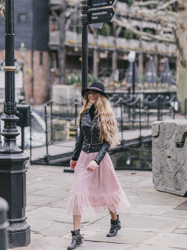 Blush Pink Tulle skirt with ruffle AIRSKIRT