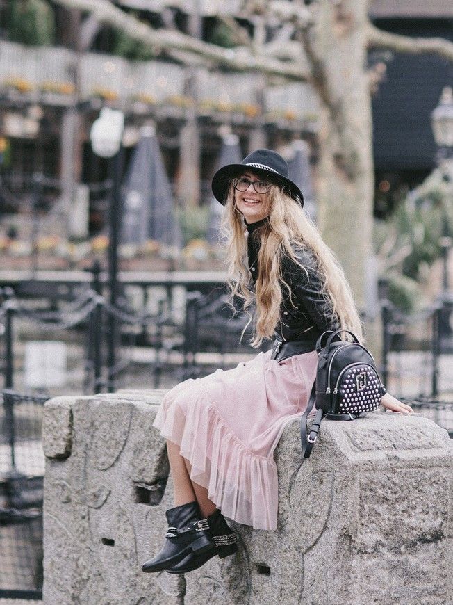 Blush Pink Tulle skirt with ruffle AIRSKIRT