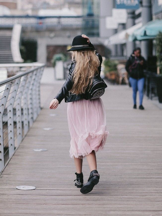 Blush Pink Tulle skirt with ruffle AIRSKIRT