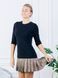 Constructor-dress black Airdress with removable beige pied-de-poule skirt