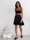 Skirt Tyu-Tyu! brand black with flower print with ruffles