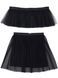 Set of 2 removable skirts fot constructor dress AIRDRESS Tyu-Tyu! XXS: lush black and black midi gaufre