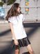 AIRDRESS set: white top and 3 removable skirts (lush pink blush and black, eco-leather black)