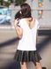 AIRDRESS set: white top and 3 removable skirts (lush pink blush and black, eco-leather black)