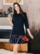 Constructor-dress Navy blue Airdress with removable Navy blue-red sequins skirt and collar