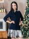 Constructor-dress Navy blue Airdress with removable silver-black sequins skirt and collar