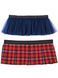 Set of 2 removable skirts fot constructor dress AIRDRESS Tyu-Tyu! XXS: lush navy blue and red tartan