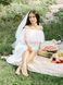White mini sundress with white tulle ruffles