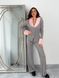 Set (flared pants and cardigan) Tyu-Tyu! XS/S gray with pink removable faux fur cuffs and collar