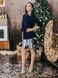 Constructor-dress Navy blue Airdress with removable silver-black sequins skirt and collar