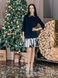 Constructor-dress Navy blue Airdress with removable silver-black sequins skirt and collar