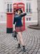 Constructor-dress Navy blue Airdress with removable red tartan skirt