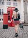 Constructor-dress Navy blue Airdress with removable red tartan skirt