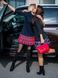 Constructor-dress black Airdress with removable Navy blue tartan skirt