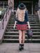 Constructor-dress Navy blue Airdress with removable red tartan skirt