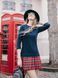 Constructor-dress Navy blue Airdress with removable red tartan skirt