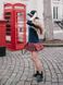 Constructor-dress Navy blue Airdress with removable red tartan skirt