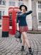 Constructor-dress Navy blue Airdress with removable red tartan skirt