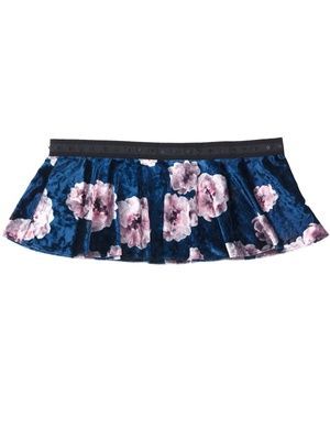 Съемная юбочка из велюра к платью-конструктору AIRDRESS Тю-Тю! XXS синяя в цветочек