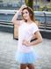 Constructor-dress pink Airdress with removable blue skirt